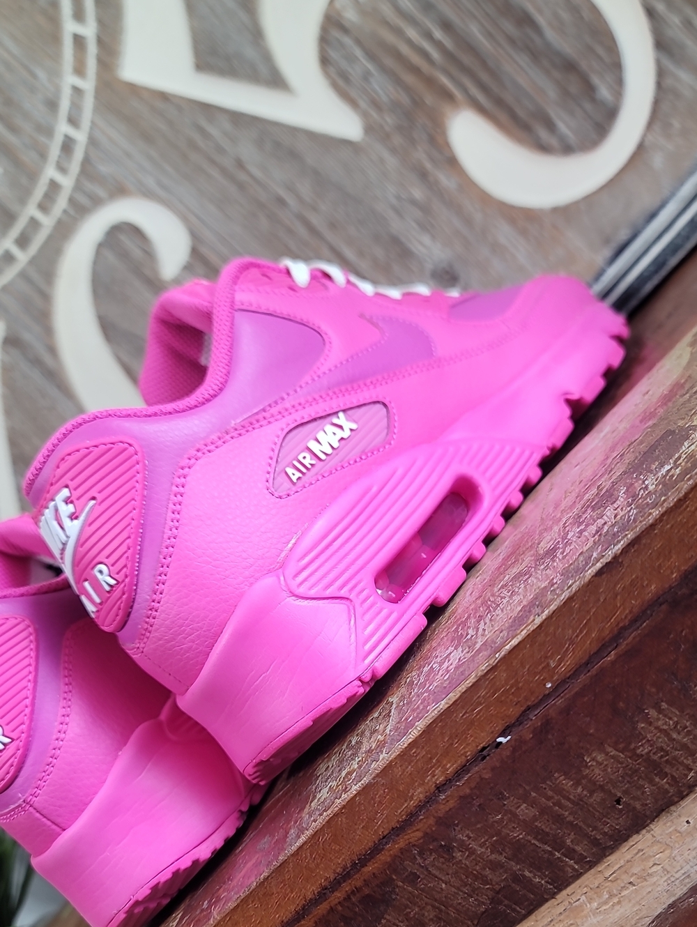 🔥 Nike Air Max 90 🔥 'Laser Fuchsia' Wmns 7.5. Like New, Fast Shipping - Picture 11 of 13